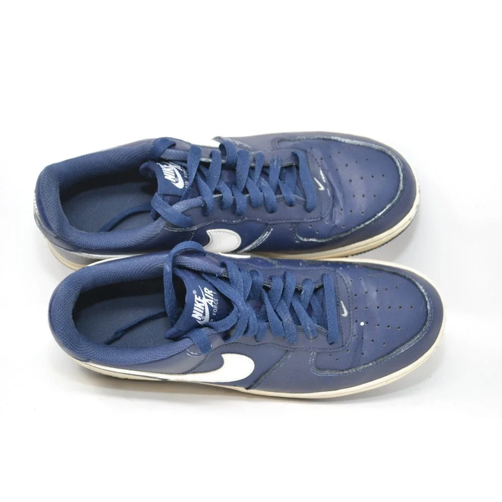 Nike Air Force 1 488298-436 Men's 8.5 Sneakers Navy White Lace Up Athletic Shoes